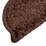 vidaXL Covorașe pentru scări, 15 buc., 56x17x3 cm, maro, semirotunde vidaXL Covorașe pentru scări, 15 buc., 56x17x3 cm, maro, semirotunde