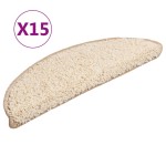 vidaXL Covorașe pentru scări, 15 buc., 56x17x3 cm, semirotunde, crem vidaXL Covorașe pentru scări, 15 buc., 56x17x3 cm, semirotunde, crem