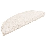vidaXL Covorașe pentru trepte scară, 15 buc., alb, 56x17x3 cm