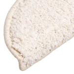 vidaXL Covorașe pentru trepte scară, 15 buc., alb, 56x17x3 cm