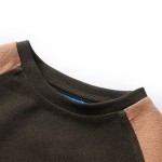 Bluzon pentru copii, kaki închis și camel, 104 Bluzon pentru copii, kaki închis și camel, 104