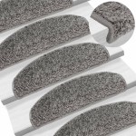 vidaXL Covorașe pentru scări, 15 buc., 65x21x4 cm, gri, semirotunde, mari vidaXL Covorașe pentru scări, 15 buc., 65x21x4 cm, gri, semirotunde, mari