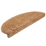 vidaXL Covorașe pentru trepte scară, 15 buc., bej, 65x21x4 cm