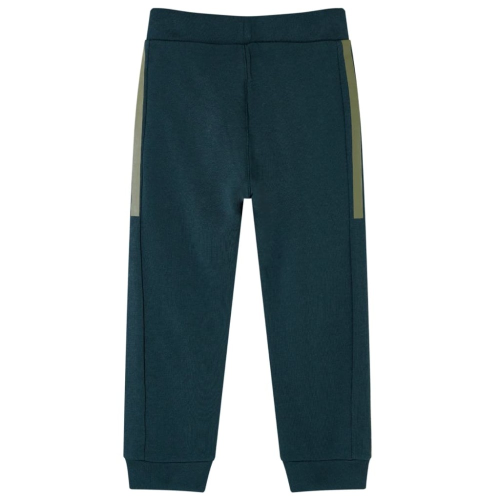 Pantaloni de trening pentru copii cu cordon verde mușchi 128