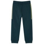 Pantaloni de trening pentru copii cu cordon verde mușchi 128