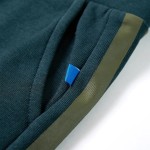 Pantaloni de trening pentru copii cu cordon verde mușchi 128