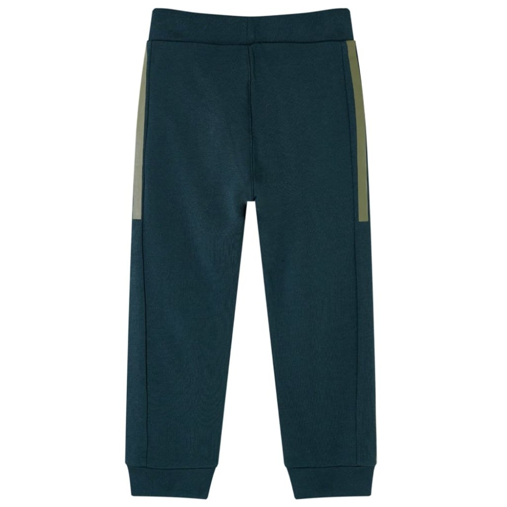 Pantaloni de trening pentru copii cu cordon verde mușchi 140