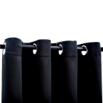 vidaXL Draperii opace cu inele metalice, 2 buc., negru, 140 x 175 cm vidaXL Draperii opace cu inele metalice, 2 buc., negru, 140 x 175 cm