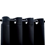 vidaXL Draperii opace cu inele metalice, 2 buc., negru, 140 x 225 cm vidaXL Draperii opace cu inele metalice, 2 buc., negru, 140 x 225 cm