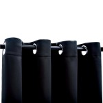 vidaXL Draperii opace cu inele metalice, 2 buc., negru, 140 x 245 cm