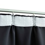 vidaXL Draperii opace cu cârlige, 2 buc., negru, 140 x 245 cm