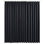 vidaXL Draperie opacă, negru, 290 x 245 cm, cu cârlige vidaXL Draperie opacă, negru, 290 x 245 cm, cu cârlige