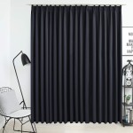 vidaXL Draperie opacă, negru, 290 x 245 cm, cu cârlige vidaXL Draperie opacă, negru, 290 x 245 cm, cu cârlige