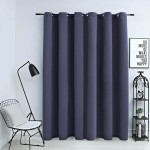 vidaXL Draperie opacă cu inele metalice, antracit, 290 x 245 cm vidaXL Draperie opacă cu inele metalice, antracit, 290 x 245 cm
