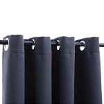 vidaXL Draperie opacă cu inele metalice, antracit, 290 x 245 cm vidaXL Draperie opacă cu inele metalice, antracit, 290 x 245 cm