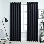 vidaXL Draperii opace cu cârlige, 2 buc., antracit, 140 x 175 cm vidaXL Draperii opace cu cârlige, 2 buc., antracit, 140 x 175 cm