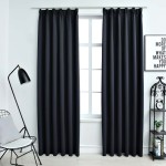 vidaXL Draperii opace cu cârlige, 2 buc., antracit, 140 x 225 cm vidaXL Draperii opace cu cârlige, 2 buc., antracit, 140 x 225 cm