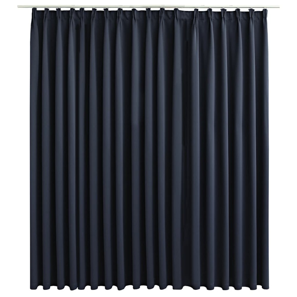vidaXL Draperie opacă, antracit, 290 x 245 cm, cu cârlige