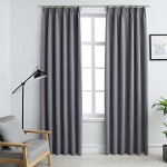 vidaXL Draperii opace cu cârlige, 2 buc., gri, 140 x 225 cm vidaXL Draperii opace cu cârlige, 2 buc., gri, 140 x 225 cm