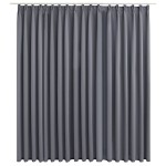 vidaXL Draperie opacă, gri, 290 x 245 cm, cu cârlige