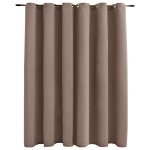 vidaXL Draperie opacă cu inele metalice, gri taupe, 290 x 245 cm vidaXL Draperie opacă cu inele metalice, gri taupe, 290 x 245 cm