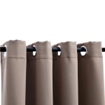 vidaXL Draperie opacă cu inele metalice, gri taupe, 290 x 245 cm vidaXL Draperie opacă cu inele metalice, gri taupe, 290 x 245 cm