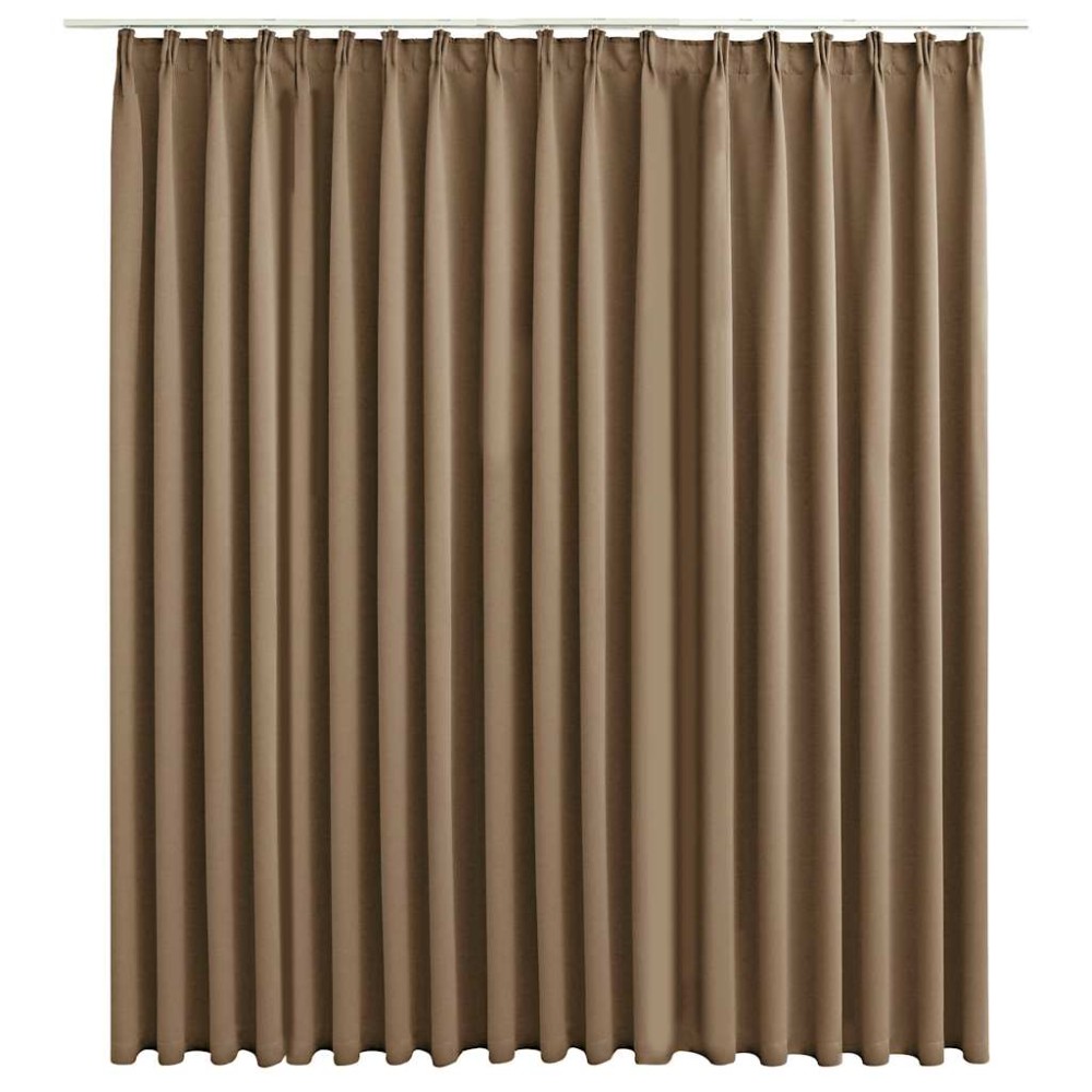 vidaXL Draperie opacă, gri taupe, 290 x 245 cm, cu cârlige