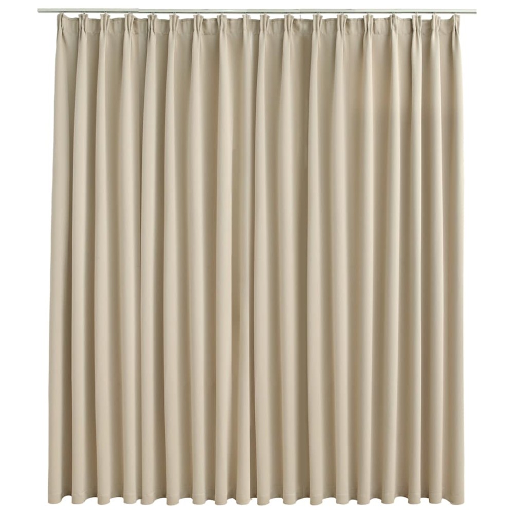 vidaXL Draperie opacă, bej, 290 x 245 cm, cu cârlige