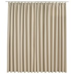 vidaXL Draperie opacă, bej, 290 x 245 cm, cu cârlige vidaXL Draperie opacă, bej, 290 x 245 cm, cu cârlige