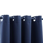 vidaXL Draperie opacă cu inele metalice, albastru, 290 x 245 cm vidaXL Draperie opacă cu inele metalice, albastru, 290 x 245 cm