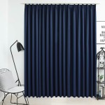 vidaXL Draperie opacă, albastru, 290 x 245 cm, cu cârlige vidaXL Draperie opacă, albastru, 290 x 245 cm, cu cârlige