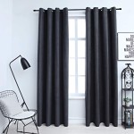 vidaXL Draperii opace cu inele metalice, 2 buc., antracit, 140x175 cm vidaXL Draperii opace cu inele metalice, 2 buc., antracit, 140x175 cm