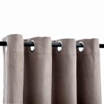 vidaXL Draperii opace cu inele metalice, 2 buc., gri taupe, 140x175 cm vidaXL Draperii opace cu inele metalice, 2 buc., gri taupe, 140x175 cm