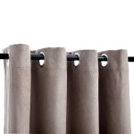 vidaXL Draperii opace cu inele metalice, 2 buc., gri taupe, 140x225 cm vidaXL Draperii opace cu inele metalice, 2 buc., gri taupe, 140x225 cm