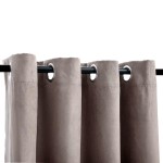 vidaXL Draperii opace cu inele metalice, 2 buc., gri taupe, 140x245 cm vidaXL Draperii opace cu inele metalice, 2 buc., gri taupe, 140x245 cm