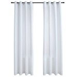 vidaXL Draperii opace cu inele metalice 2 buc. alb-ivoriu 140x225 cm vidaXL Draperii opace cu inele metalice 2 buc. alb-ivoriu 140x225 cm
