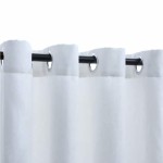 vidaXL Draperii opace cu inele metalice, 2 buc., alb, 140 x 245 cm vidaXL Draperii opace cu inele metalice, 2 buc., alb, 140 x 245 cm