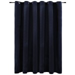 vidaXL Draperie opacă cu inele metalice, negru, 290 x 245 cm, catifea vidaXL Draperie opacă cu inele metalice, negru, 290 x 245 cm, catifea