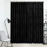 vidaXL Draperie opacă, negru, 290 x 245 cm, catifea, cu cârlige vidaXL Draperie opacă, negru, 290 x 245 cm, catifea, cu cârlige