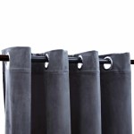vidaXL Draperii opace cu inele, 2 buc., antracit, 140x175 cm, catifea vidaXL Draperii opace cu inele, 2 buc., antracit, 140x175 cm, catifea