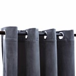 vidaXL Draperie opacă cu inele metalice, antracit, 290x245 cm, catifea vidaXL Draperie opacă cu inele metalice, antracit, 290x245 cm, catifea