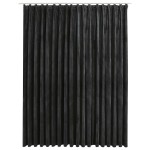 vidaXL Draperie opacă, antracit, 290 x 245 cm, catifea, cu cârlige vidaXL Draperie opacă, antracit, 290 x 245 cm, catifea, cu cârlige