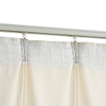 vidaXL Draperii opace, 2 buc., crem, 140x245 cm, catifea, cu cârlige