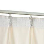 vidaXL Draperie opacă, crem, 290 x 245 cm, catifea, cu cârlige