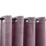 vidaXL Perdele opace cu inele 2 buc. roz antichizat 140x175 cm catifea vidaXL Perdele opace cu inele 2 buc. roz antichizat 140x175 cm catifea