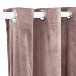 vidaXL Draperie opacă roz antichizat 290x245 cm catifea inele metalice vidaXL Draperie opacă roz antichizat 290x245 cm catifea inele metalice