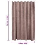 vidaXL Draperie opacă roz antichizat 290x245 cm catifea inele metalice vidaXL Draperie opacă roz antichizat 290x245 cm catifea inele metalice