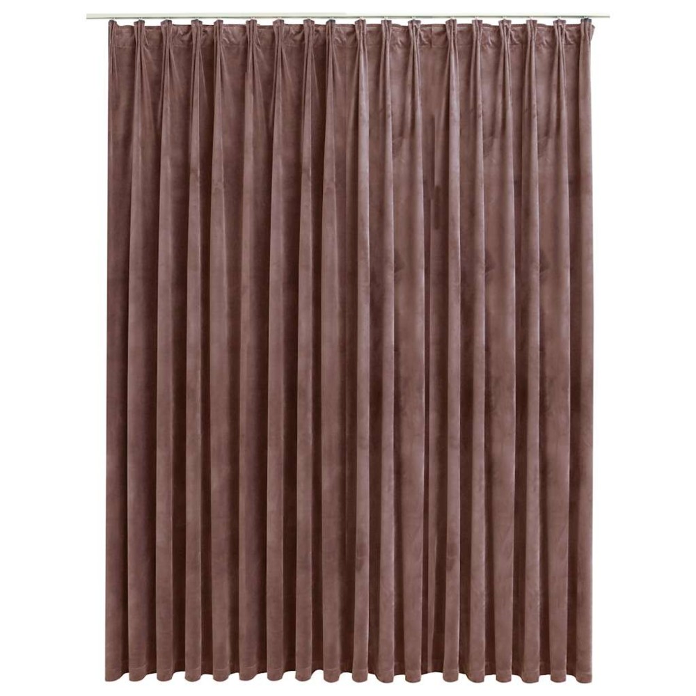 vidaXL Draperie opacă, roz antichizat, 290x245 cm, catifea, cu cârlige