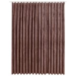 vidaXL Draperie opacă, roz antichizat, 290x245 cm, catifea, cu cârlige vidaXL Draperie opacă, roz antichizat, 290x245 cm, catifea, cu cârlige