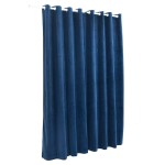 vidaXL Draperie opacă albastru închis 290x245cm catifea inele metalice vidaXL Draperie opacă albastru închis 290x245cm catifea inele metalice